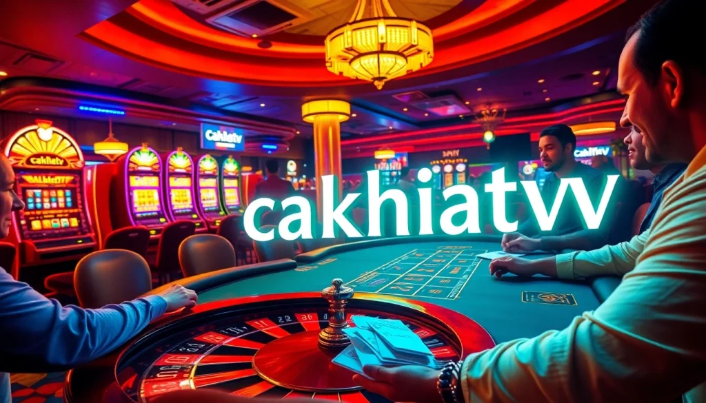 Experience the thrill of winning at cakhiatv poker tables with vibrant slot machines and roulette.