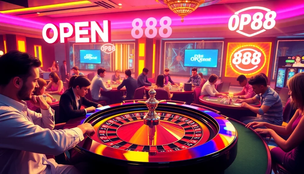 Experience the thrill of winning at OPEN88 roulette, where vibrant colors clash with intense focus.